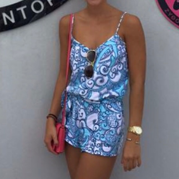 Lilly Pulitzer Sailor Anchor Print Romper - Picture 1 of 4
